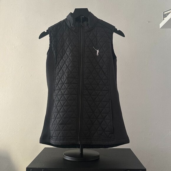 No Laying Up Women’s Quilted Vest – Black, Medium, Sherpa-Lined, Lightweight Gol - Picture 1 of 7